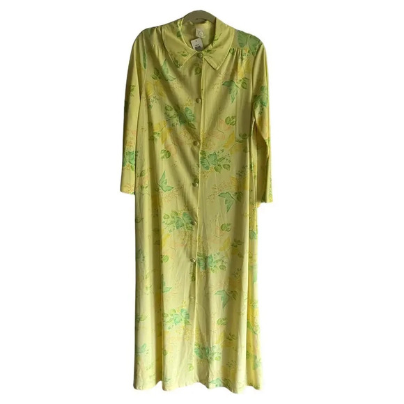 Vintage 70s Butterfly Print‎ Housedress M/L